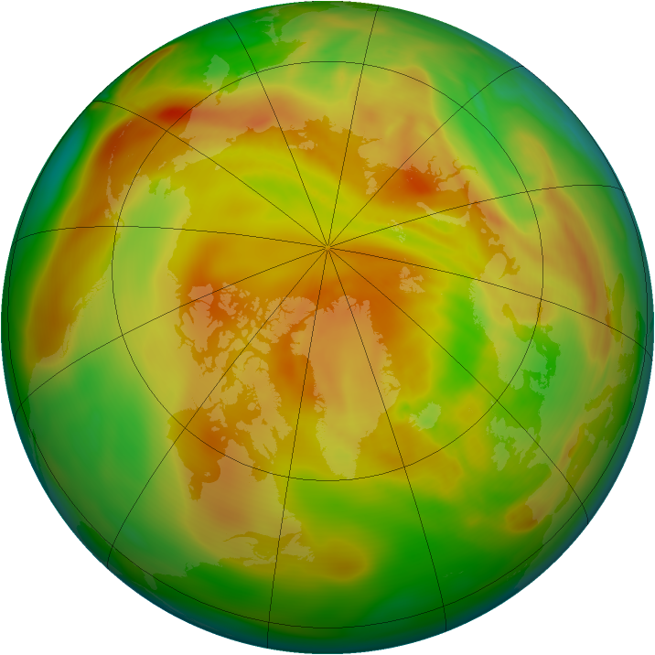 Arctic ozone map for 02 May 2007